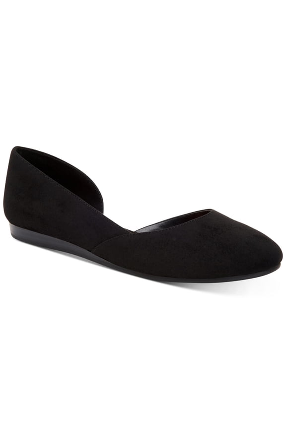 STYLE & COMPANY Womens Black D Orsay Cushioned Comfort Debny Round Toe Wedge Slip On Flats 9 M