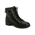 thumbnail image 1 of STYLE & COMPANY Womens Black Lace Comfort Buckle Accent Slip Resistant Gaiel Round Toe Block Heel Zip-Up Hiking Boots 9 M, 1 of 4