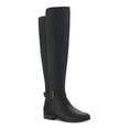 thumbnail image 1 of STYLE & COMPANY Womens Black Mixed Media Buckled Strap Cushioned Goring Kimmball Round Toe Block Heel Zip-Up Riding Boot 7 M, 1 of 4