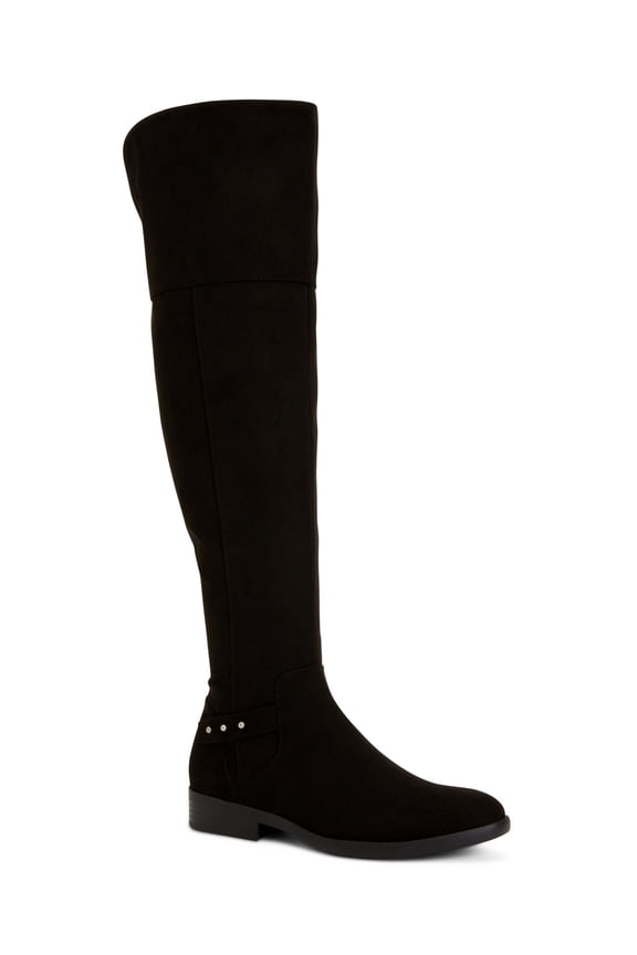STYLE & COMPANY Womens Black Over The Knee Boots Memory Foam Studded Slip Resistant Round Toe Dress Boots 8 M WC