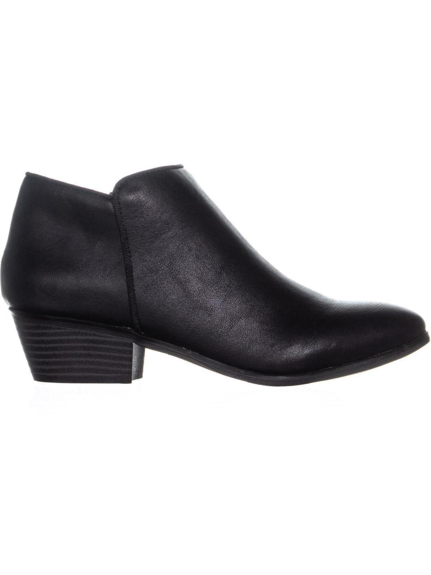 WILD PAIR Womens Black Cushioned Becci Almond Toe Block Heel Zip-Up Booties M