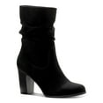 thumbnail image 1 of STYLE & COMPANY Womens Black Padded Saraa Round Toe Block Heel Zip-Up Slouch Boot 6 M, 1 of 6