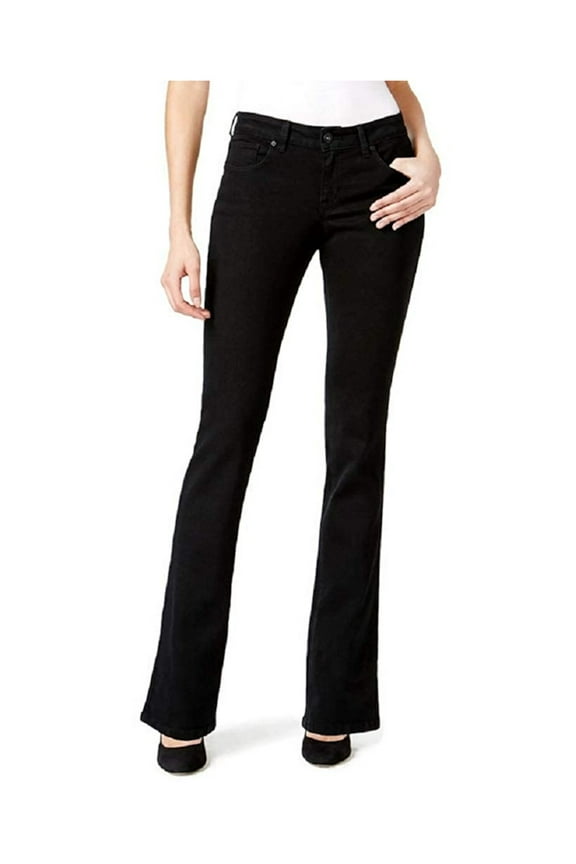 STYLE & COMPANY Womens Black Pocketed Zippered Boot Cut Jeans 12 Long