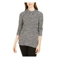 thumbnail image 1 of STYLE & COMPANY Womens Black Ribbed Herringbone Long Sleeve Turtle Neck Blouse Petites PXL, 1 of 2