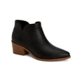 thumbnail image 1 of STYLE & COMPANY Womens Black Slip Resistant Comfort Vidyaa Pointed Toe Block Heel Zip-Up Booties 7 M, 1 of 4