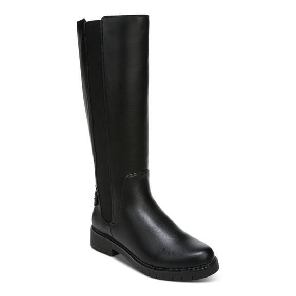 STYLE & COMPANY Womens Black Strap Accent Side Goring Lug Sole Padded Gwynn Round Toe Block Heel Zip-Up Boots Shoes 5 M