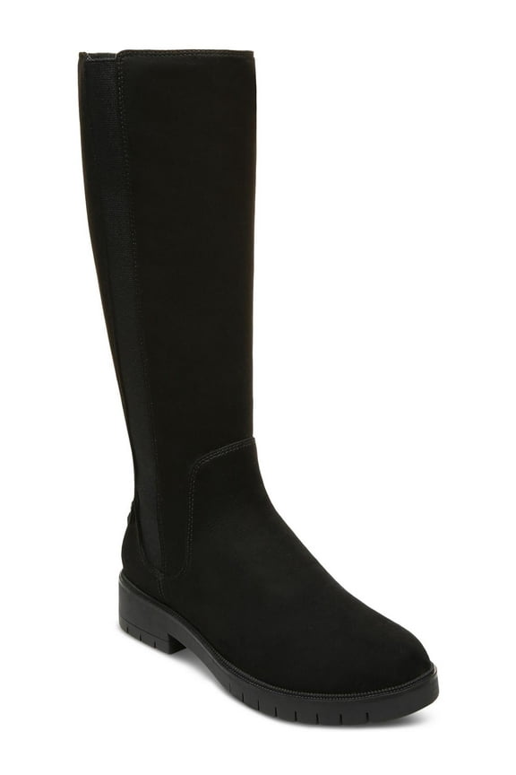 STYLE & COMPANY Womens Black Strap Accent Side Goring Lug Sole Padded Gwynn Round Toe Block Heel Zip-Up Boots Shoes 6 M