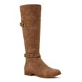 thumbnail image 1 of STYLE & COMPANY Womens Brown Buckle Accent Almond Toe Stacked Heel Zip-Up Boots Shoes 7, 1 of 4