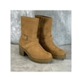 thumbnail image 1 of STYLE & COMPANY Womens Brown Buckle Accent Comfort Bessiee Round Toe Block Heel Zip-Up Booties 5.5 M, 1 of 4