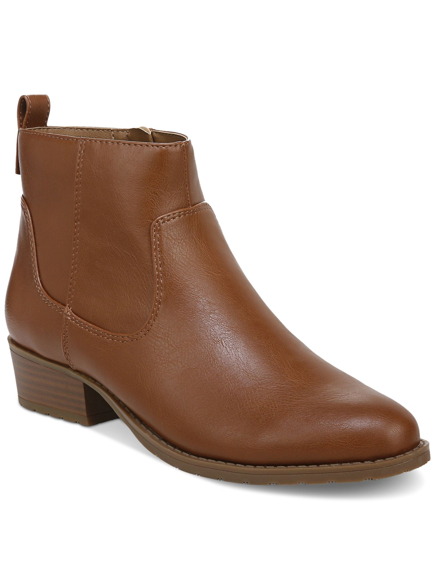 STYLE & COMPANY Womens Brown Round Toe Stacked Heel Zip-Up Dress Boots Shoes M main image 0