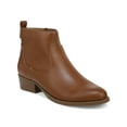 thumbnail image 1 of STYLE & COMPANY Womens Brown Comfort Memphyss Round Toe Block Heel Zip-Up Booties 6.5 M, 1 of 2