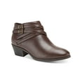 thumbnail image 1 of STYLE & COMPANY Womens Brown Cushioned Buckle Accent Willoww Round Toe Block Heel Zip-Up Booties 8 M, 1 of 3