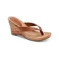 thumbnail image 1 of STYLE & COMPANY Womens Brown Padded Chicklet Round Toe Wedge Slip On Heeled Thong Sandals 12 M, 1 of 4