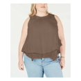 thumbnail image 1 of STYLE & COMPANY Womens Brown Sleeveless Jewel Neck Top M, 1 of 3