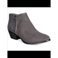 thumbnail image 1 of STYLE & COMPANY Womens Gray Cushioned Wileyy Almond Toe Block Heel Zip-Up Booties 6 M, 1 of 4