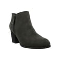 thumbnail image 1 of STYLE & COMPANY Womens Gray Notched At Sides Cushioned Zipper Accent Masrinaa Round Toe Block Heel Zip-Up Booties 6.5 M, 1 of 4