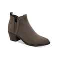 thumbnail image 1 of STYLE & COMPANY Womens Gray Perforated Stretch Gore Myrrah Almond Toe Block Heel Booties 7.5 W, 1 of 4