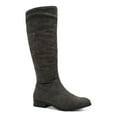 thumbnail image 1 of STYLE & COMPANY Womens Gray Wide Calf Padded Kelimae Round Toe Block Heel Zip-Up Riding Boot 7 M, 1 of 4