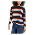 thumbnail image 1 of STYLE & COMPANY Womens Navy Color Block Long Sleeve Crew Neck Top XXL, 1 of 1