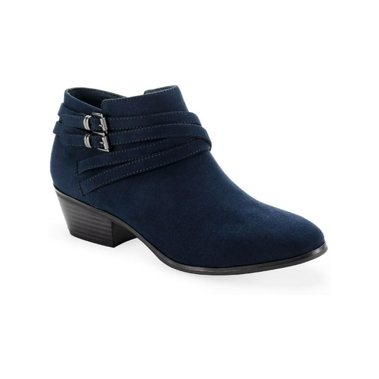 Navy booties cheap womens