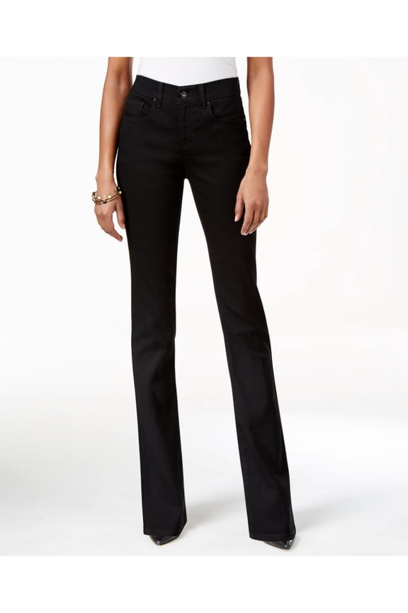 STYLE & COMPANY Womens Navy Pocketed Zippered Belt Boot Cut Pants 6