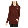thumbnail image 1 of STYLE & COMPANY Womens Red Heather Long Sleeve Evening Sweater Size: L, 1 of 3