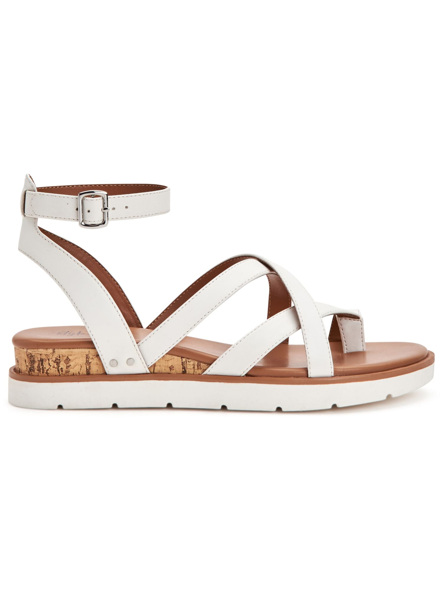 White gladiator deals wedge sandals