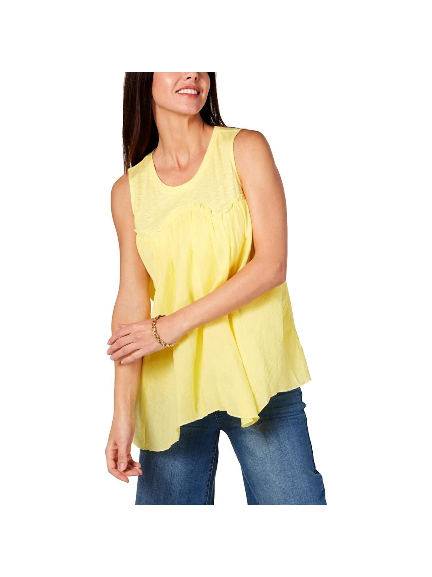 macys yellow tops