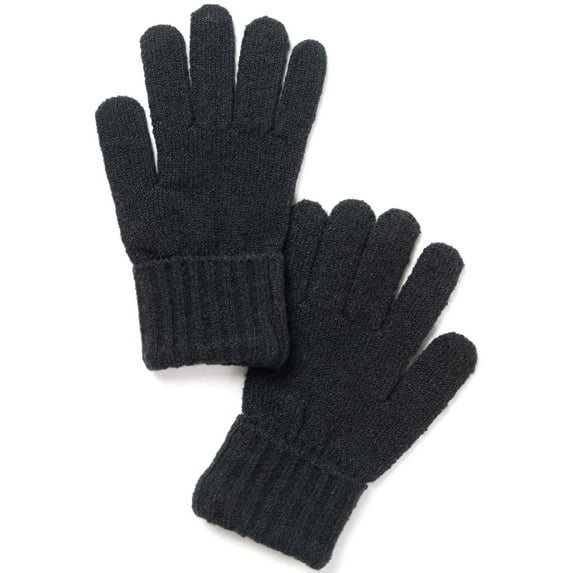 STYLE and CO ribbed lightweight women's gloves - BLACK- One size