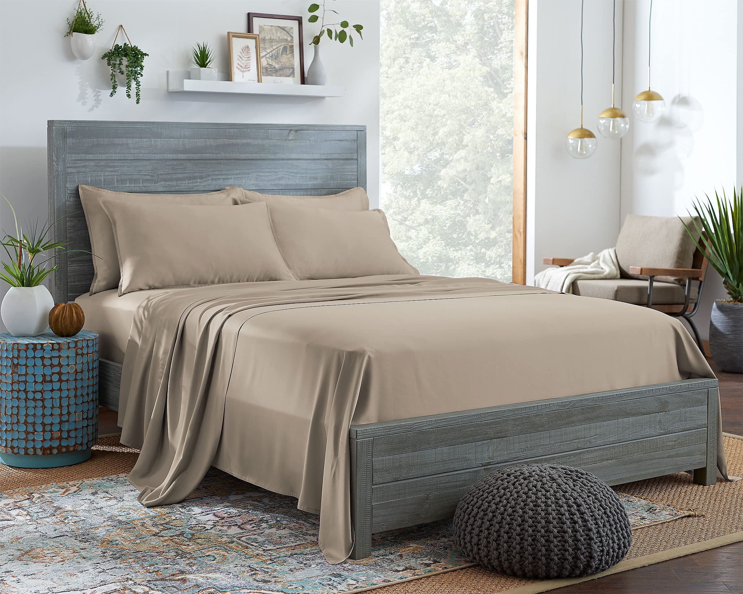 STYLINEN 100 Tencel Sheets California King Size Bed Sheets 4pc Set