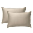 thumbnail image 1 of STYLINEN Pillowcase Queen Size 2pc Set (20"x30") - 100% Organic Eucalyptus Lyocell Tencel, Silky Soft & Smooth, Envelope Closure (2 Queen Pillowcase Set, Sand), 1 of 6