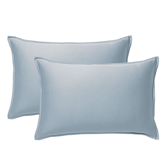 STYLINEN Pillowcase Queen Size 2pc Set (20"x30") - 100% Organic Eucalyptus Lyocell Tencel, Silky Soft & Smooth, Envelope Closure (2 Queen Pillowcase Set, Sky Blue)