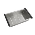 thumbnail image 1 of Stylish 15 3/8" x 9 1/4" Stainless Steel Over the Sink Colander A-04, 1 of 7