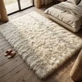 thumbnail image 1 of STYLISH 9x12 GREEK FLOKATI RUG💥LONG 3.5" SHAG PILE💥 OFF WHITE NATURAL WOOL AREA RUG, 1 of 7