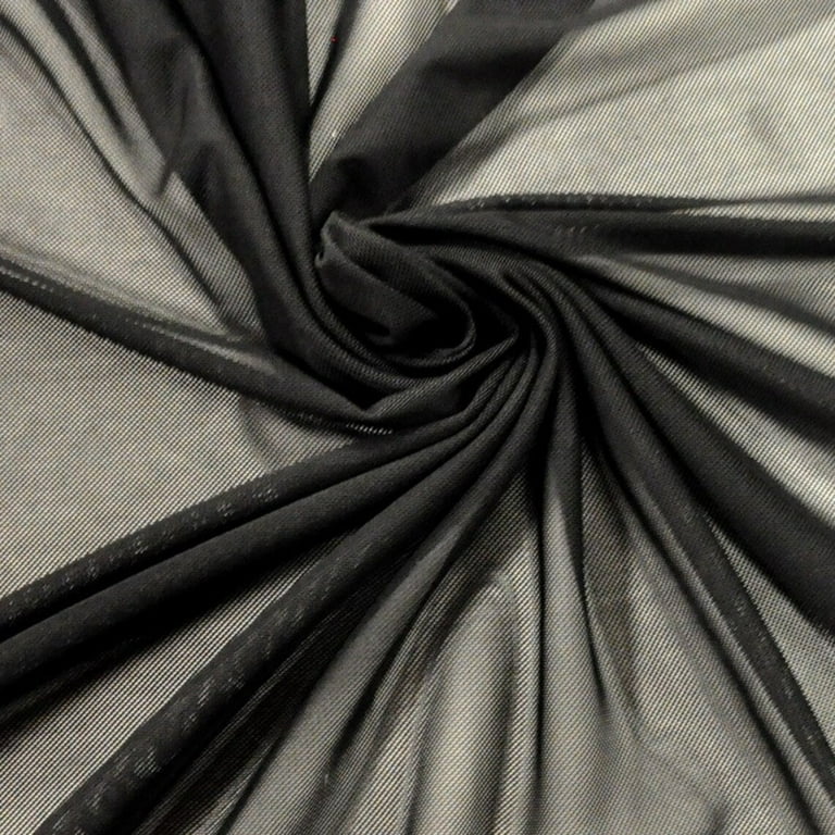 STYLISH FABRIC Black Nylon Power Mesh Fabric, DIY Projects by the Yard