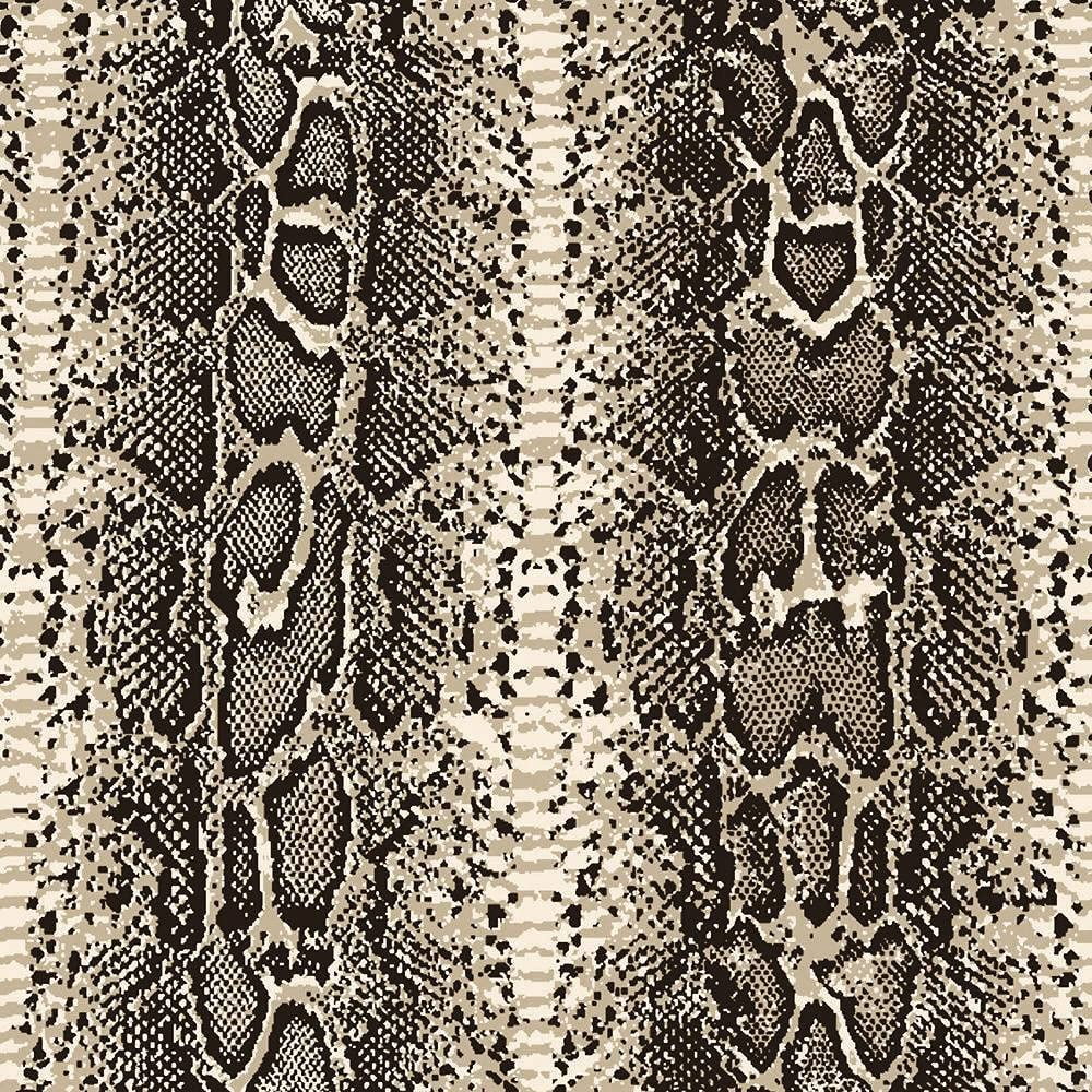 STYLISH FABRIC Tan Brown Snake Skin Printed on 59" Bubble Satin Fabric, DIY Project by the Yard- PRINT FABRIC