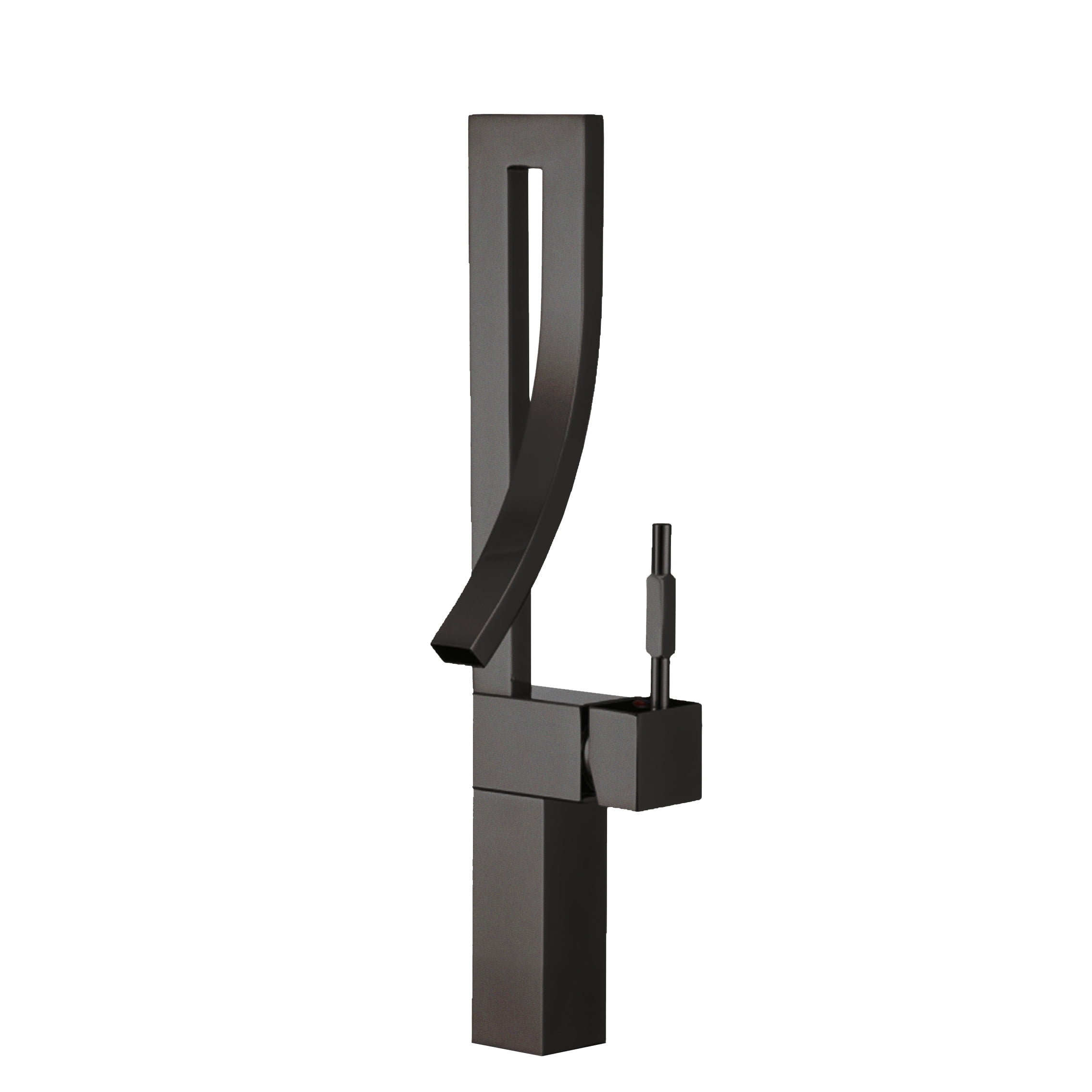 Elegant Vanessa Single-Handle Matte Black Brass Bathroom Faucet