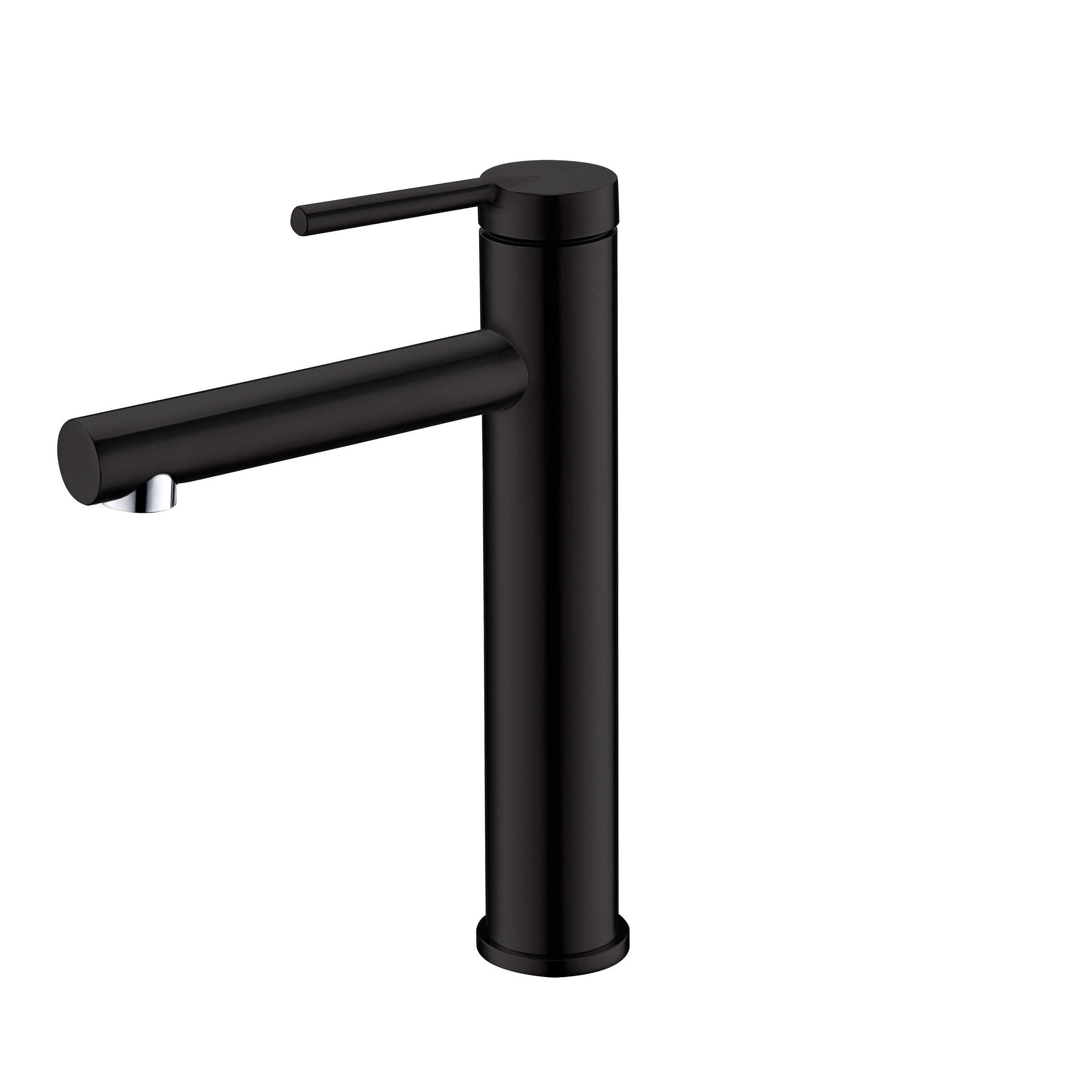 Matte Black Stainless Steel Single Handle Vessel Bathroom Faucet