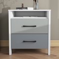 thumbnail image 1 of STYLIVIA Adult 2 Drawer Nightstand with Open Shelf 20.9" W × 15.7" D × 22.7" H, 1 of 17