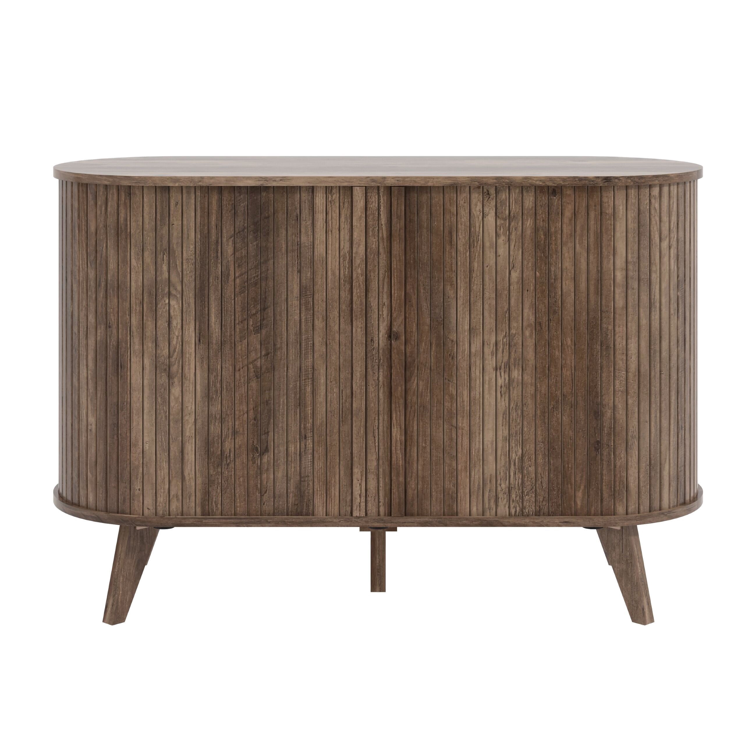 STYLIVIA Aurel Modern Fluted Sideboard with Sliding Doors Manufactured ...