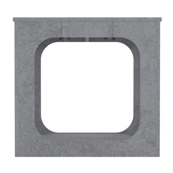 STYLIVIA Modern End Table Geometric Design Open Shelf 23.4" W x 11.7" D x 22" H