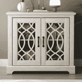 thumbnail image 1 of STYLIVIA 2-Door Accent Cabinet with Adjustable Shelves Mirrored Doors Engineered Wood 29.3" H x 32.4" W x 15.8" D, 1 of 13