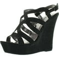 thumbnail image 1 of STYLUXE TWIN-08 Womens Sling Back Buckle Strap Sandal Wedge, 1 of 4