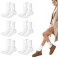 thumbnail image 1 of STYU 6 Pairs Slouch Socks for Women Bulk Stacked Socks Knee Thigh High Slouch Socks Boot Socks Soft Scrunch Socks Size 5-10-White, 1 of 8
