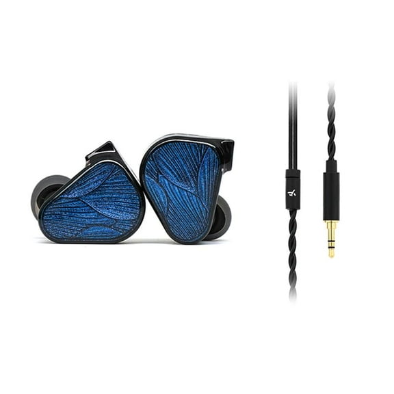 STYU Blue 2 Dual Dynamic Drivers in-Ear Headphone with Detachable Cable (3.5mm+mic Cable)