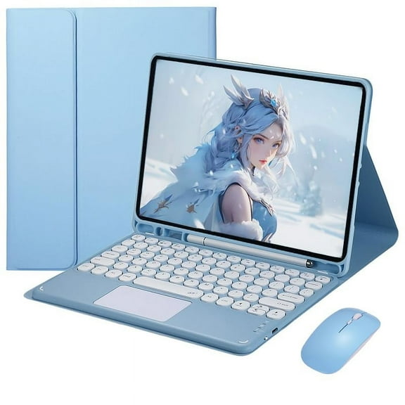 STYU Keyboard Case for iPad Mini 5 4 3 7.9 Inch 5th 4th 3rd Generation, Slim Smart Case, Detachable Tablet Keyboard and Mouses, with Smart Touchpad Built in Pencil Holder, Auto Sleep - Black