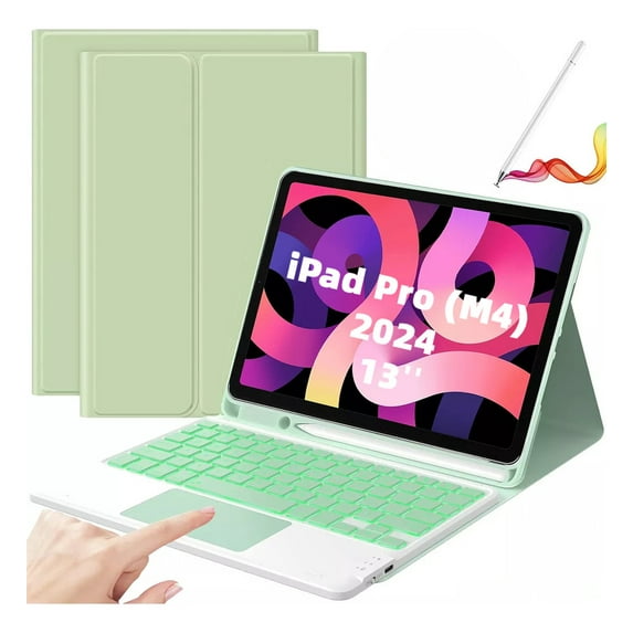 STYU Touch Keyboard Pencil Case compatible with iPad Pro 13 M4 2024 - Stylish and Protective Sleeve