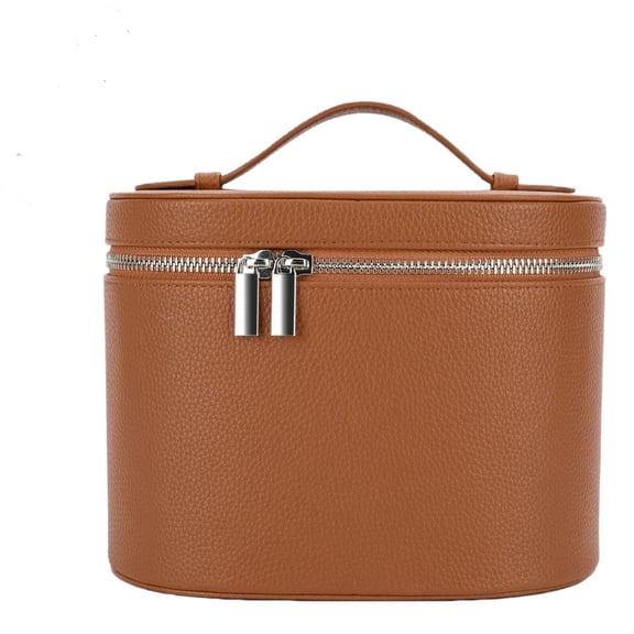 STYU Vanity Case Makeup Bag, Leather Makeup Bag, Train Case MakeupBag, Vanity Bag for Travel & Daily Use, Durable & Stylish Cosmetic Organizer