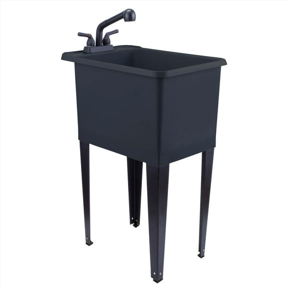 STZ 040 Black Thermoplastic 16gal Freestanding Utility Sink