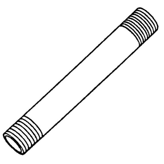 LDR Industries 12547006 1.5 in. x Close Galvanized Import Steel Pipe Nipple